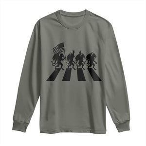 Patriotic Jersey Devil Long Sleeve Shirt New Jersey Cryptid Gift TS12 Military Green Print Your Wear