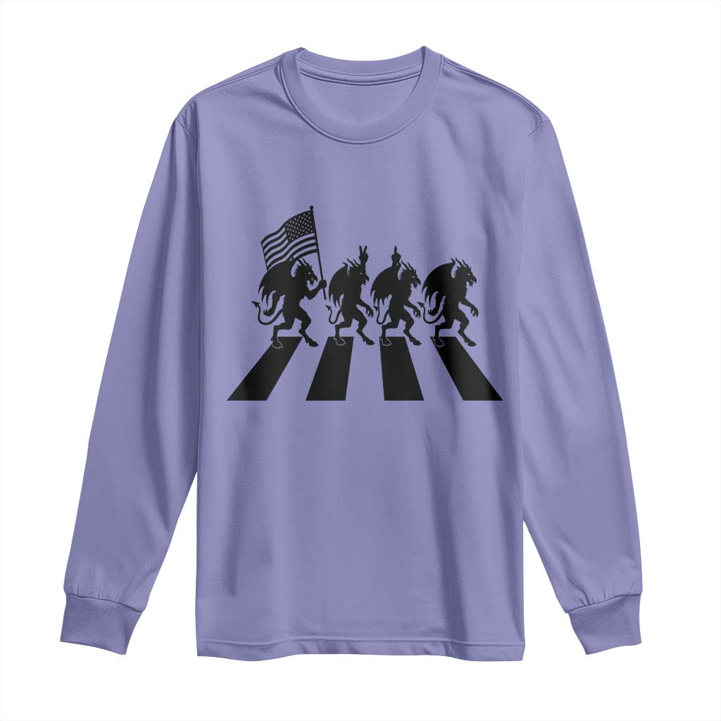 Patriotic Jersey Devil Long Sleeve Shirt New Jersey Cryptid Gift TS12 Violet Print Your Wear