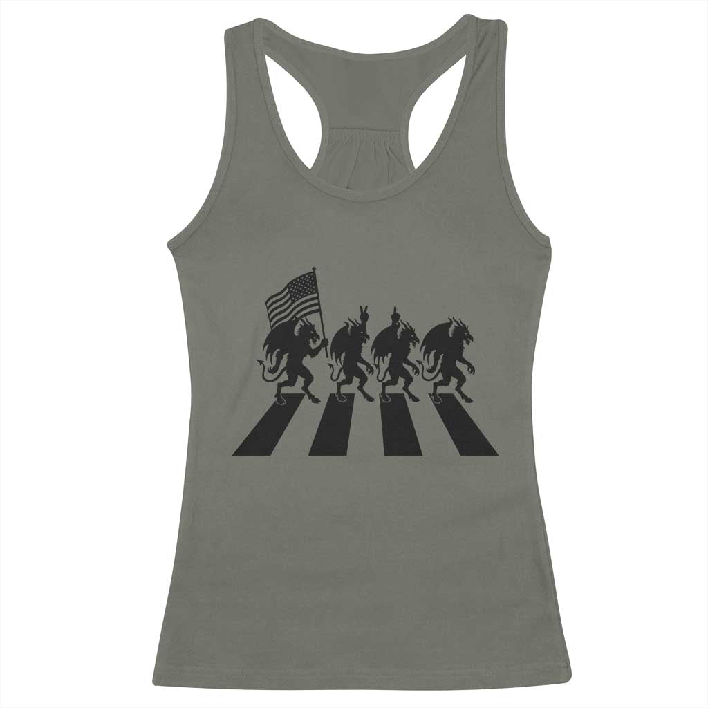 Patriotic Jersey Devil Racerback Tank Top New Jersey Cryptid Gift TS12 Military Green Print Your Wear