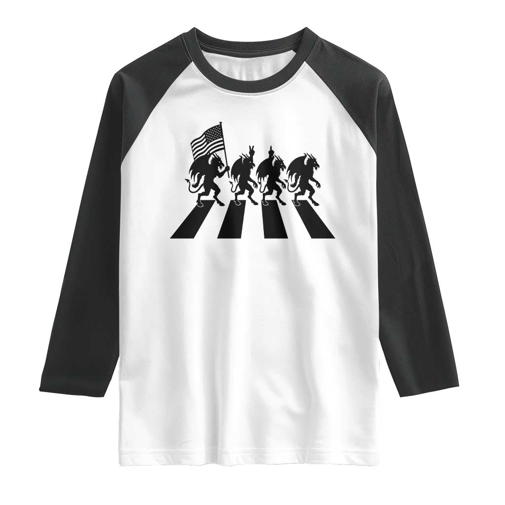 Patriotic Jersey Devil Raglan Shirt New Jersey Cryptid Gift TS12 White Black Print Your Wear