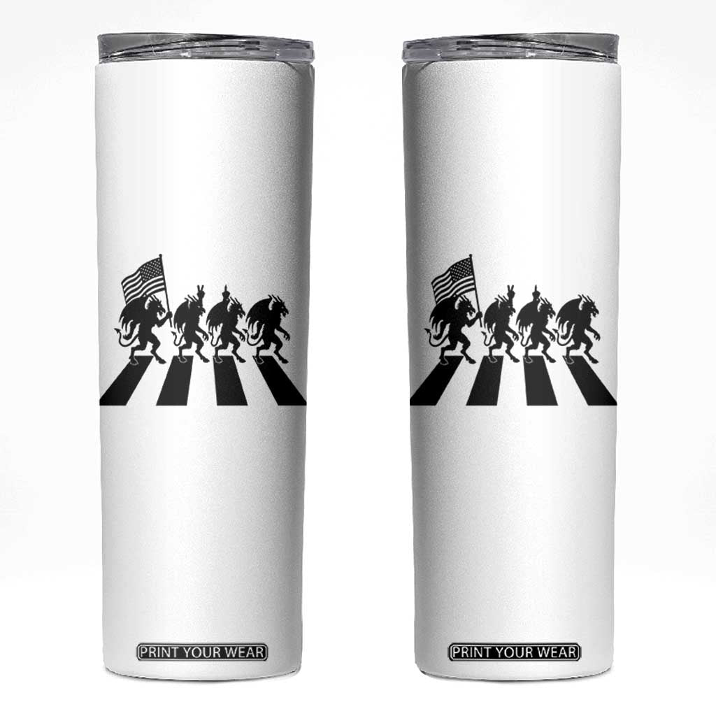 Patriotic Jersey Devil Skinny Tumbler New Jersey Cryptid Gift TS12 White Print Your Wear
