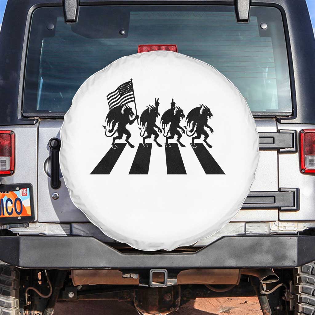 Patriotic Jersey Devil Spare Tire Cover New Jersey Cryptid Gift TS12 No hole White Print Your Wear