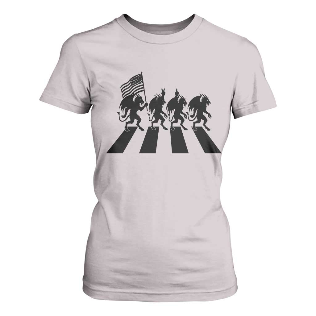 Patriotic Jersey Devil T Shirt For Women New Jersey Cryptid Gift TS12 Ice Gray Print Your Wear