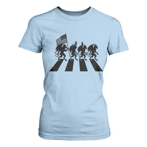 Patriotic Jersey Devil T Shirt For Women New Jersey Cryptid Gift TS12 Light Blue Print Your Wear