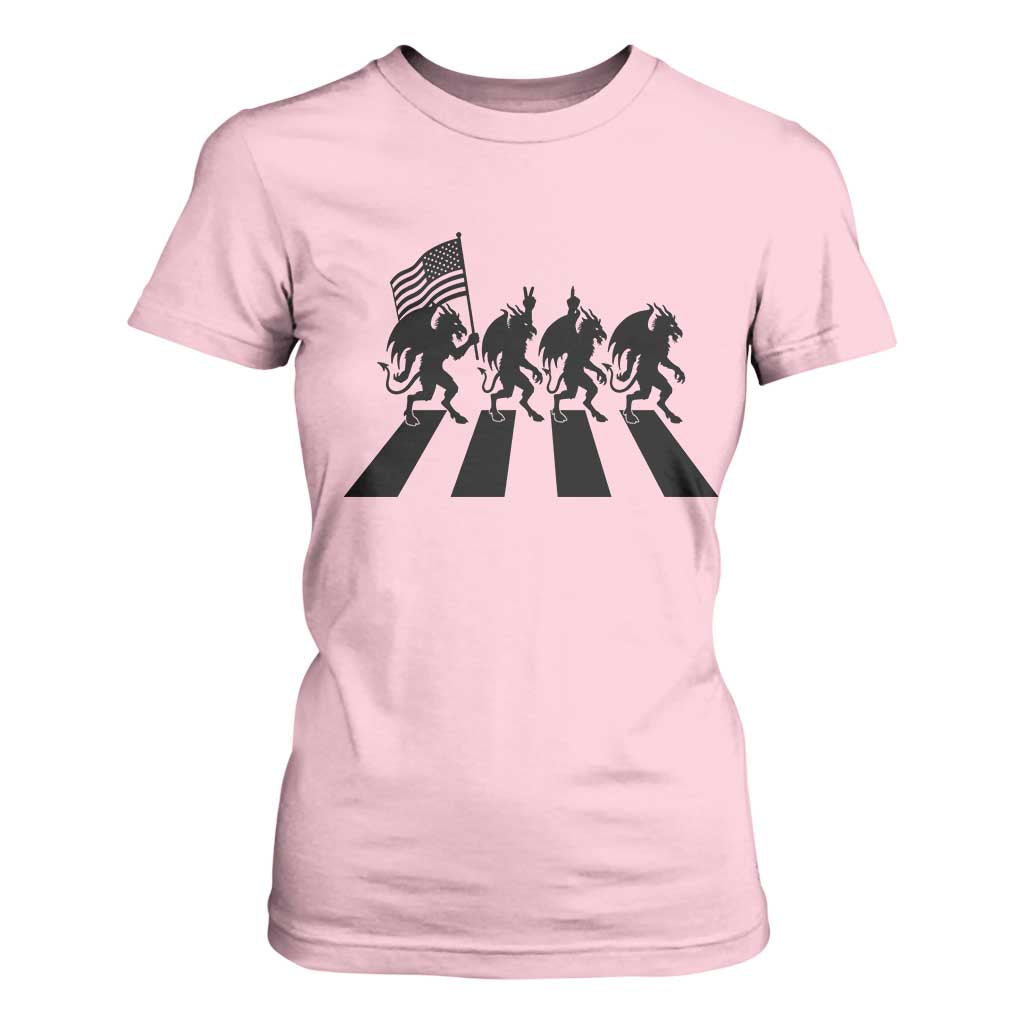 Patriotic Jersey Devil T Shirt For Women New Jersey Cryptid Gift TS12 Light Pink Print Your Wear