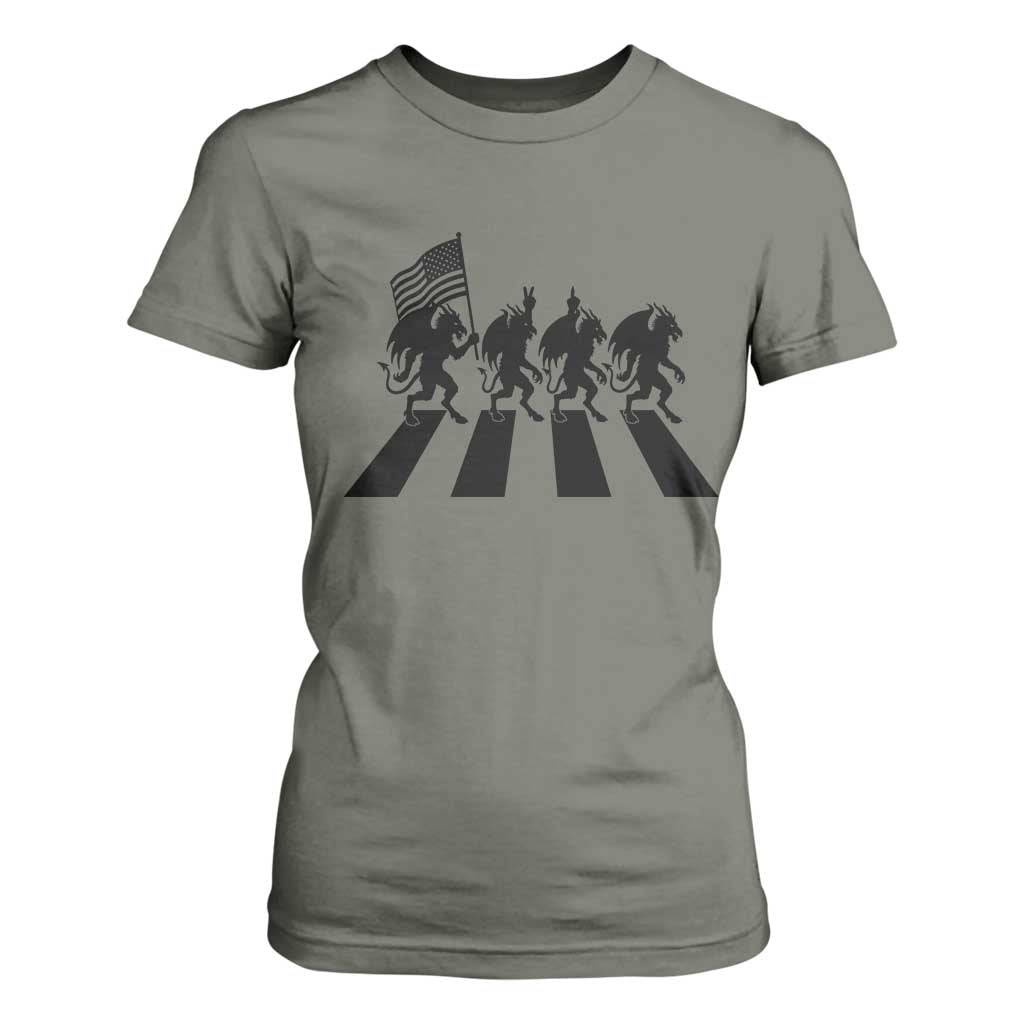 Patriotic Jersey Devil T Shirt For Women New Jersey Cryptid Gift TS12 Military Green Print Your Wear