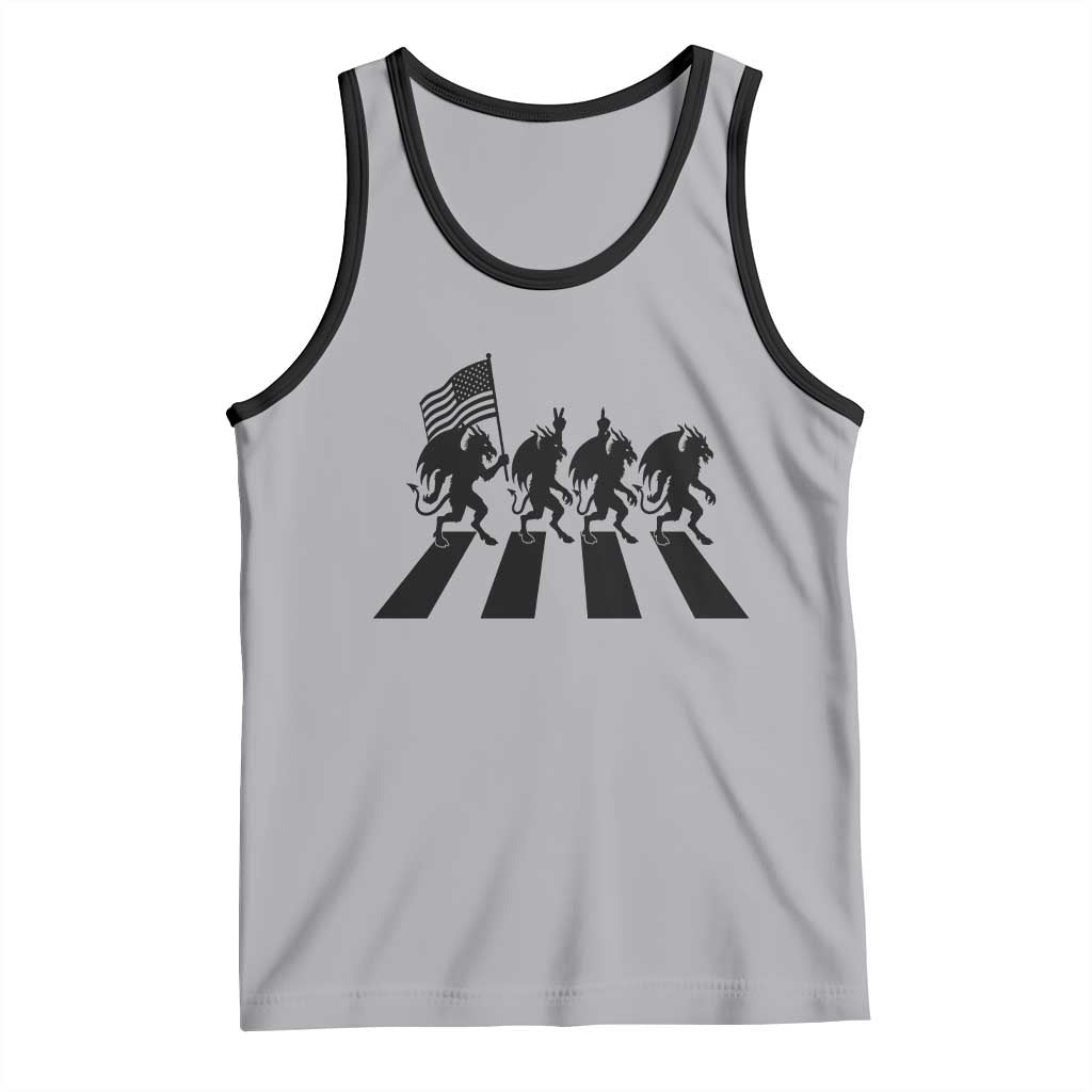 Patriotic Jersey Devil Tank Top New Jersey Cryptid Gift TS12 Athletic Heather Black Print Your Wear