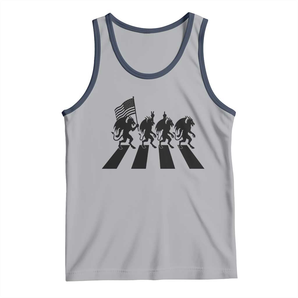 Patriotic Jersey Devil Tank Top New Jersey Cryptid Gift TS12 Athletic Heather Navy Print Your Wear