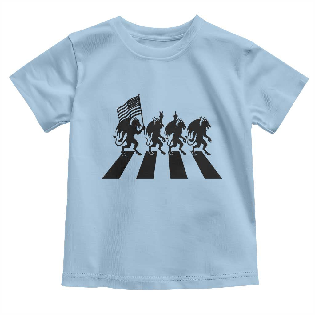 Patriotic Jersey Devil Toddler T Shirt New Jersey Cryptid Gift TS12 Light Blue Print Your Wear