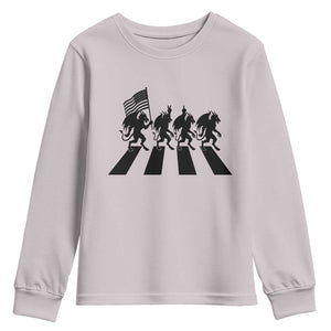 Patriotic Jersey Devil Youth Sweatshirt New Jersey Cryptid Gift TS12 Ice Gray Print Your Wear