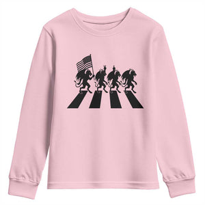 Patriotic Jersey Devil Youth Sweatshirt New Jersey Cryptid Gift TS12 Light Pink Print Your Wear