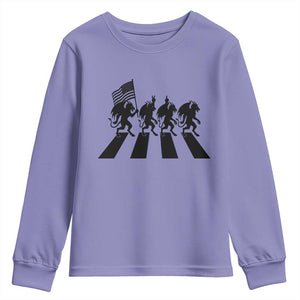 Patriotic Jersey Devil Youth Sweatshirt New Jersey Cryptid Gift TS12 Violet Print Your Wear