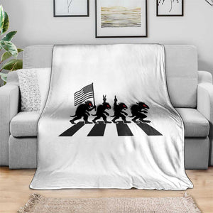 Patriotic Chupacabra Throw Blanket Funny Cryptid Lover Gift TS12 Print Your Wear