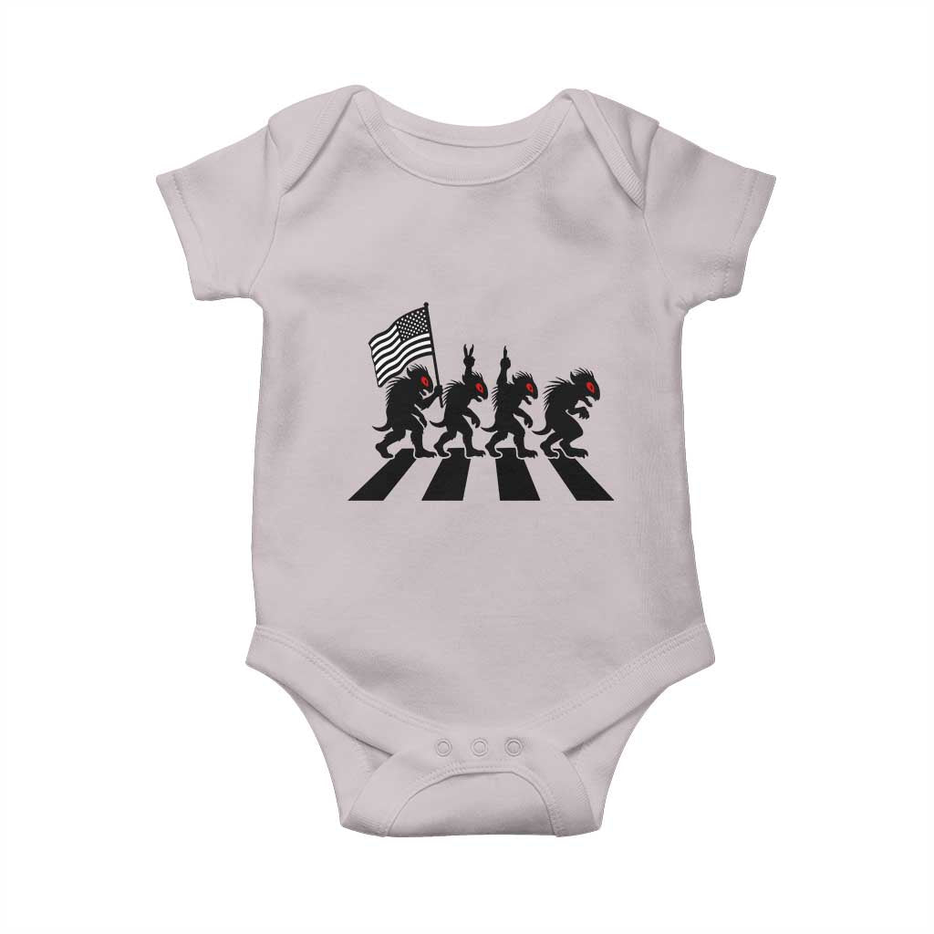 Patriotic Chupacabra Baby Onesie Funny Cryptid Lover Gift TS12 Ice Gray Print Your Wear