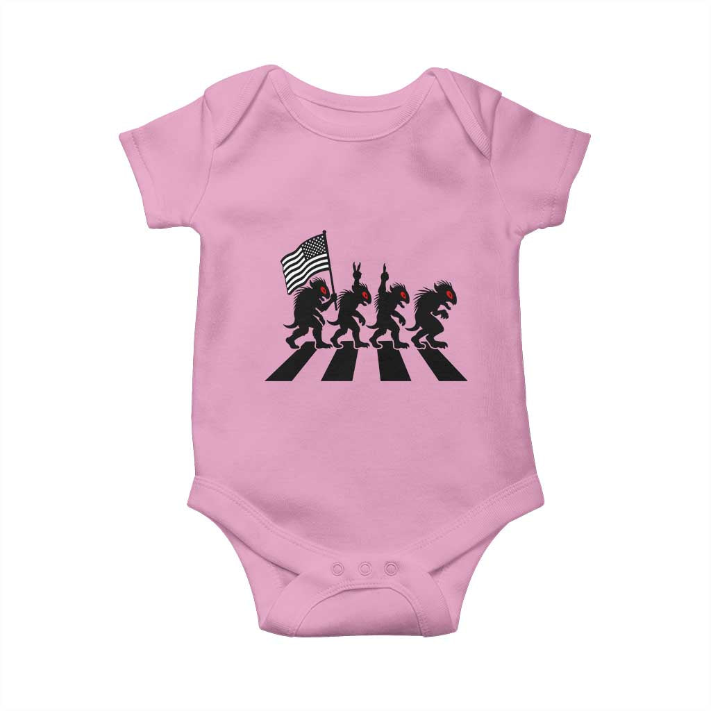 Patriotic Chupacabra Baby Onesie Funny Cryptid Lover Gift TS12 Light Pink Print Your Wear