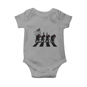 Patriotic Chupacabra Baby Onesie Funny Cryptid Lover Gift TS12 Sport Gray Print Your Wear