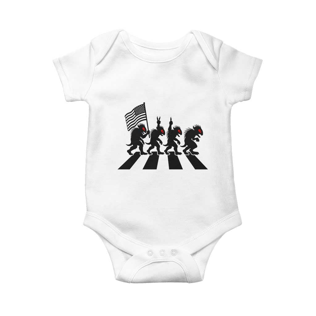 Patriotic Chupacabra Baby Onesie Funny Cryptid Lover Gift TS12 White Print Your Wear