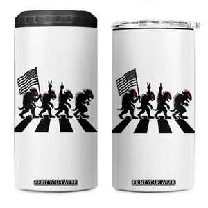 Patriotic Chupacabra 4 in 1 Can Cooler Tumbler Funny Cryptid Lover Gift TS12 One Size: 16 oz White Print Your Wear