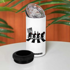 Patriotic Chupacabra 4 in 1 Can Cooler Tumbler Funny Cryptid Lover Gift TS12 Print Your Wear