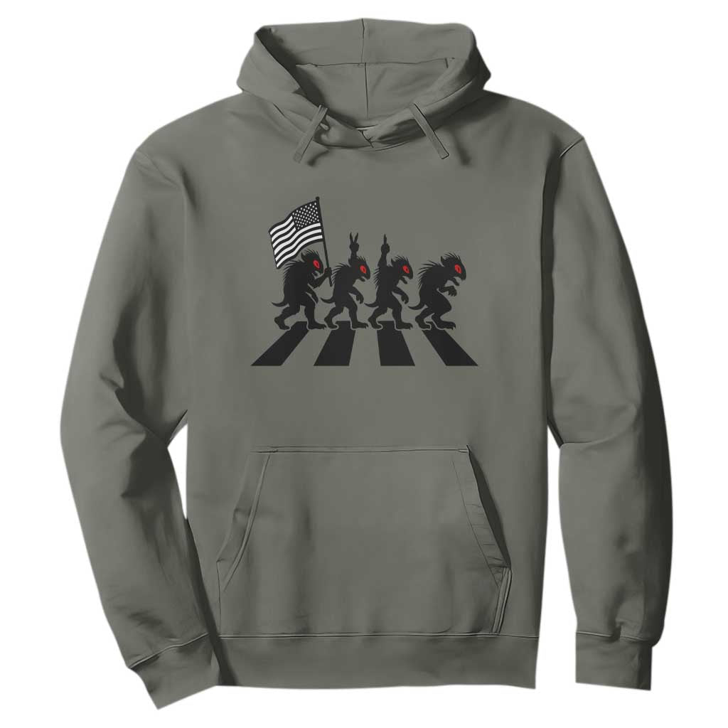 Patriotic Chupacabra Hoodie Funny Cryptid Lover Gift TS12 Military Green Print Your Wear