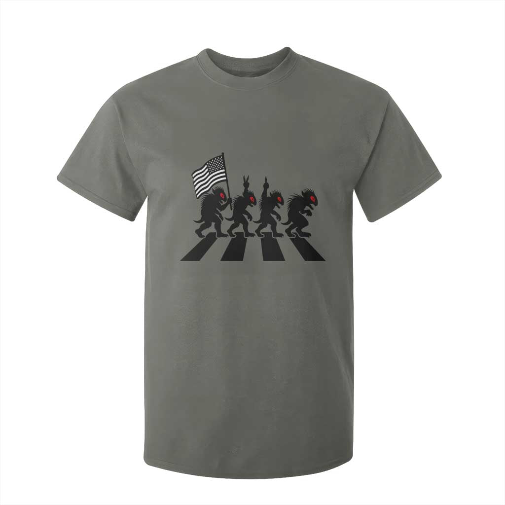 Patriotic Chupacabra T Shirt For Kid Funny Cryptid Lover Gift TS12 Military Green Print Your Wear
