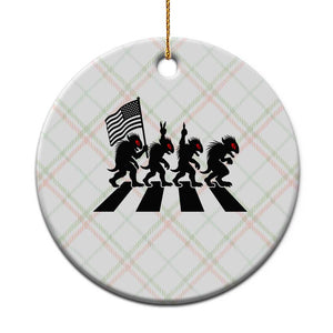 Patriotic Chupacabra Ceramic Ornament Funny Cryptid Lover Gift TS12 1pc Christmas Plaid Print Your Wear
