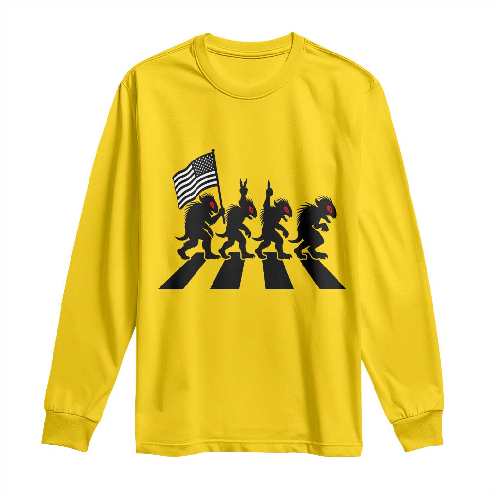 Patriotic Chupacabra Long Sleeve Shirt Funny Cryptid Lover Gift TS12 Daisy Print Your Wear