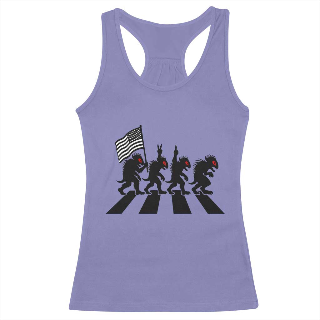 Patriotic Chupacabra Racerback Tank Top Funny Cryptid Lover Gift TS12 Violet Print Your Wear