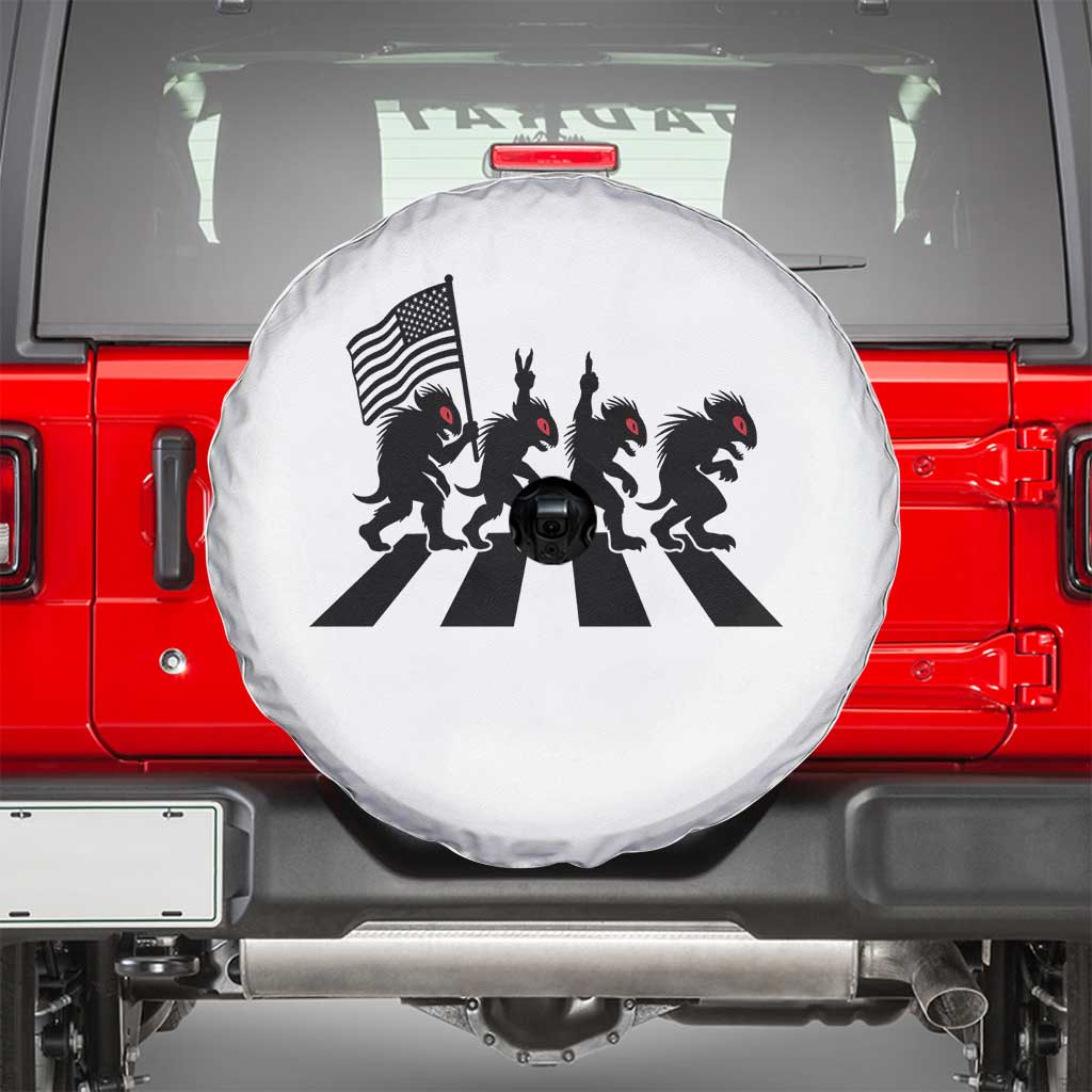 Patriotic Chupacabra Spare Tire Cover Funny Cryptid Lover Gift TS12 White Print Your Wear
