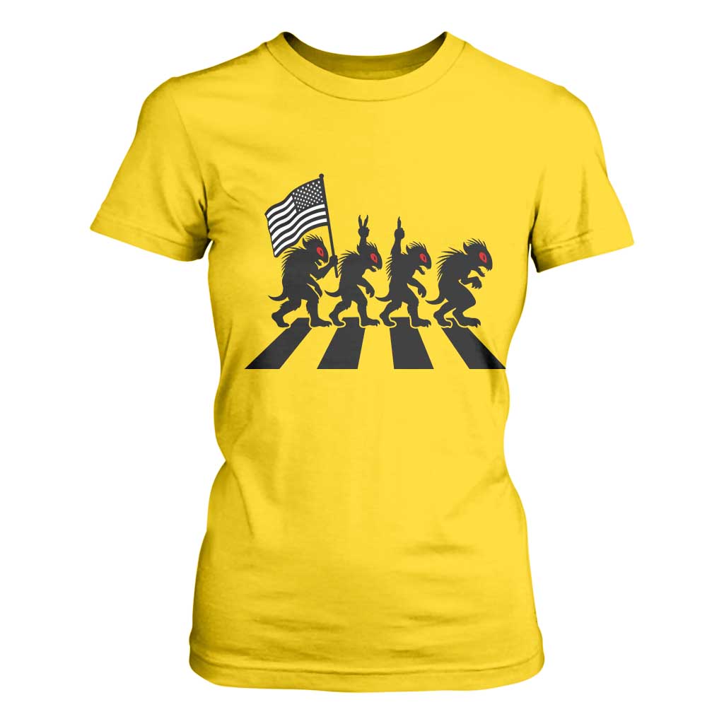 Patriotic Chupacabra T Shirt For Women Funny Cryptid Lover Gift TS12 Daisy Print Your Wear