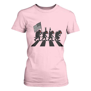 Patriotic Chupacabra T Shirt For Women Funny Cryptid Lover Gift TS12 Light Pink Print Your Wear