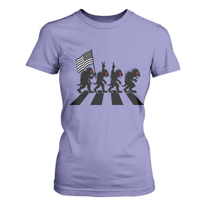 Patriotic Chupacabra T Shirt For Women Funny Cryptid Lover Gift TS12 Violet Print Your Wear