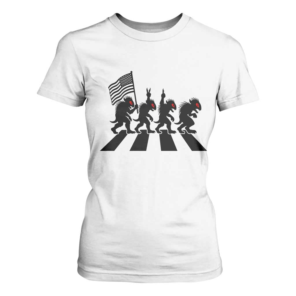 Patriotic Chupacabra T Shirt For Women Funny Cryptid Lover Gift TS12 White Print Your Wear