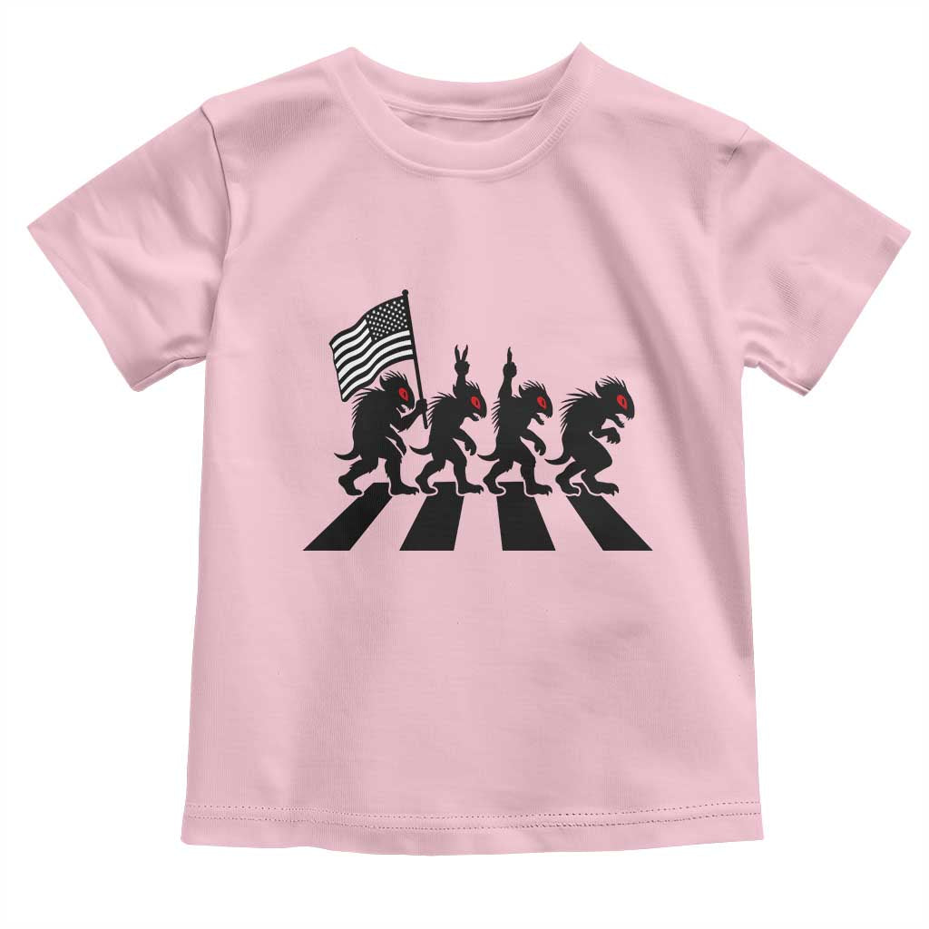 Patriotic Chupacabra Toddler T Shirt Funny Cryptid Lover Gift TS12 Light Pink Print Your Wear