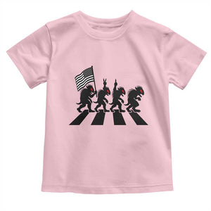 Patriotic Chupacabra Toddler T Shirt Funny Cryptid Lover Gift TS12 Light Pink Print Your Wear