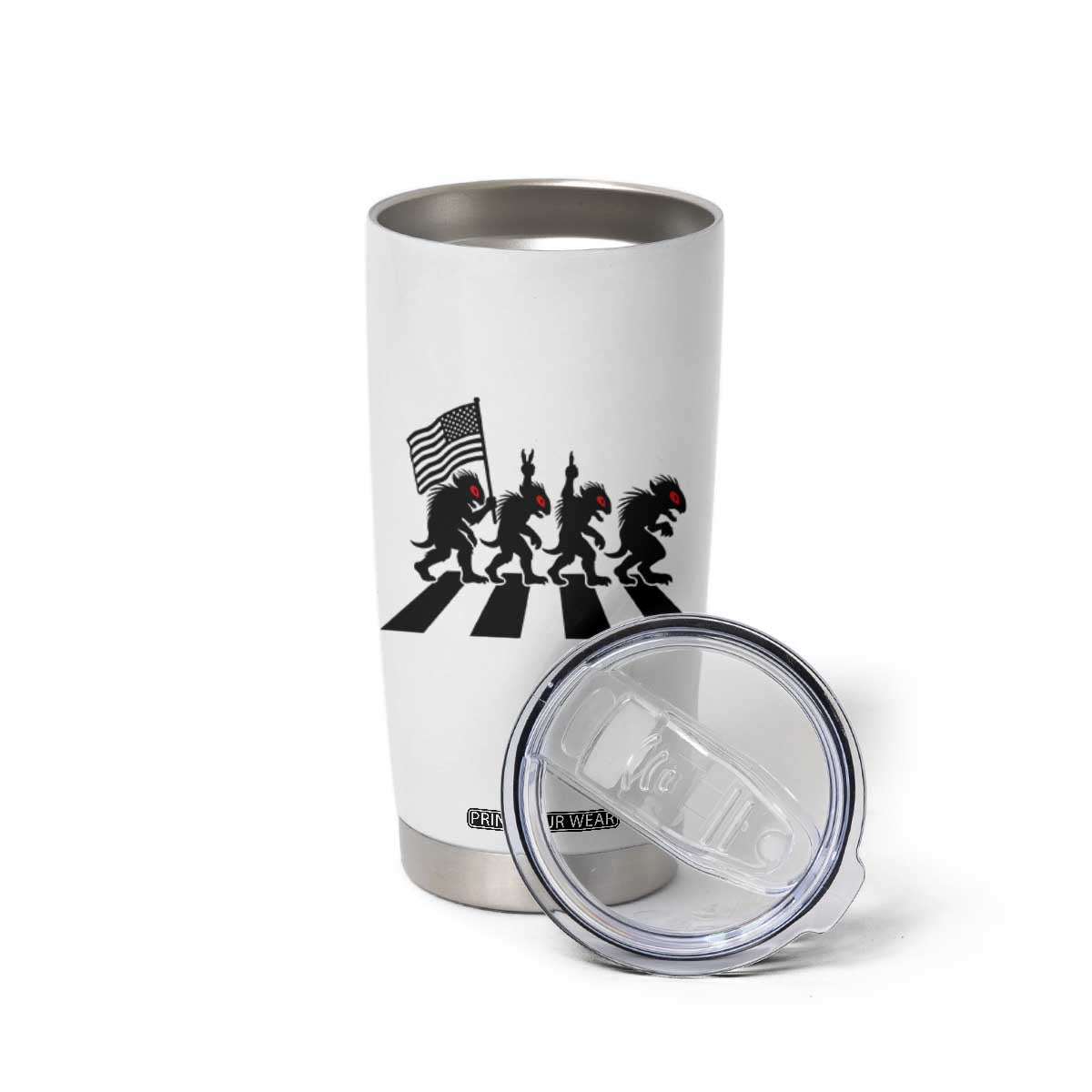 Patriotic Chupacabra Tumbler Cup Funny Cryptid Lover Gift TS12 Print Your Wear