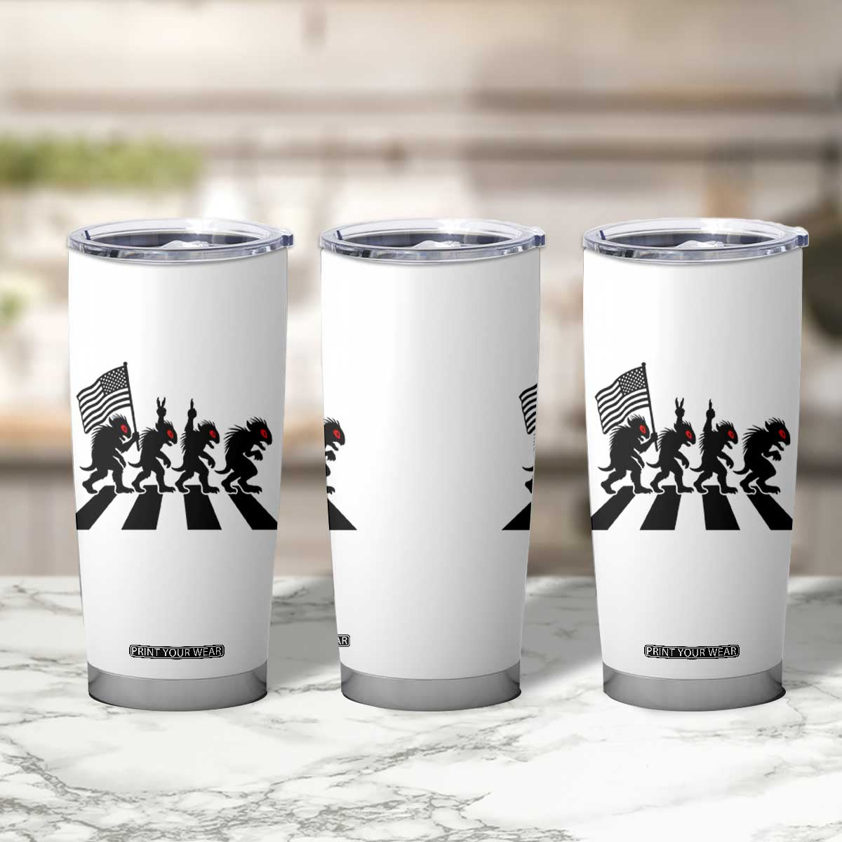 Patriotic Chupacabra Tumbler Cup Funny Cryptid Lover Gift TS12 Print Your Wear