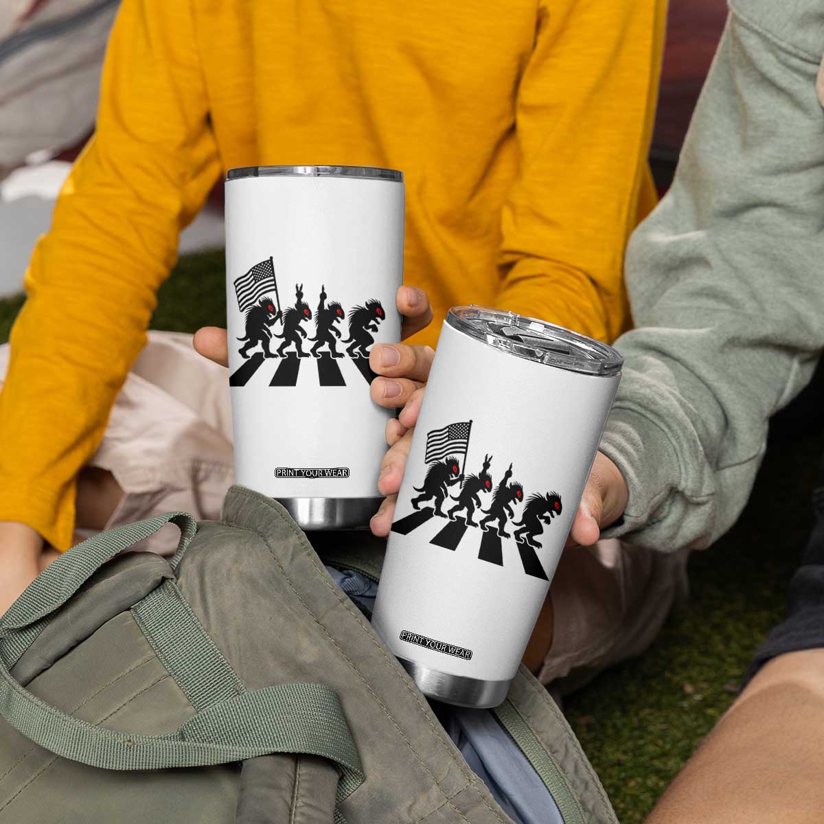 Patriotic Chupacabra Tumbler Cup Funny Cryptid Lover Gift TS12 Print Your Wear