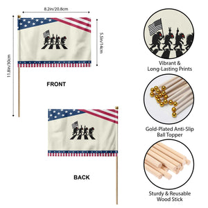 Patriotic Chupacabra Patriotic Handheld Flag Funny Cryptid Lover Gift TS12 Print Your Wear