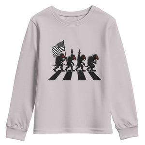 Patriotic Chupacabra Youth Sweatshirt Funny Cryptid Lover Gift TS12 Ice Gray Print Your Wear