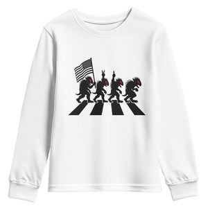 Patriotic Chupacabra Youth Sweatshirt Funny Cryptid Lover Gift TS12 White Print Your Wear