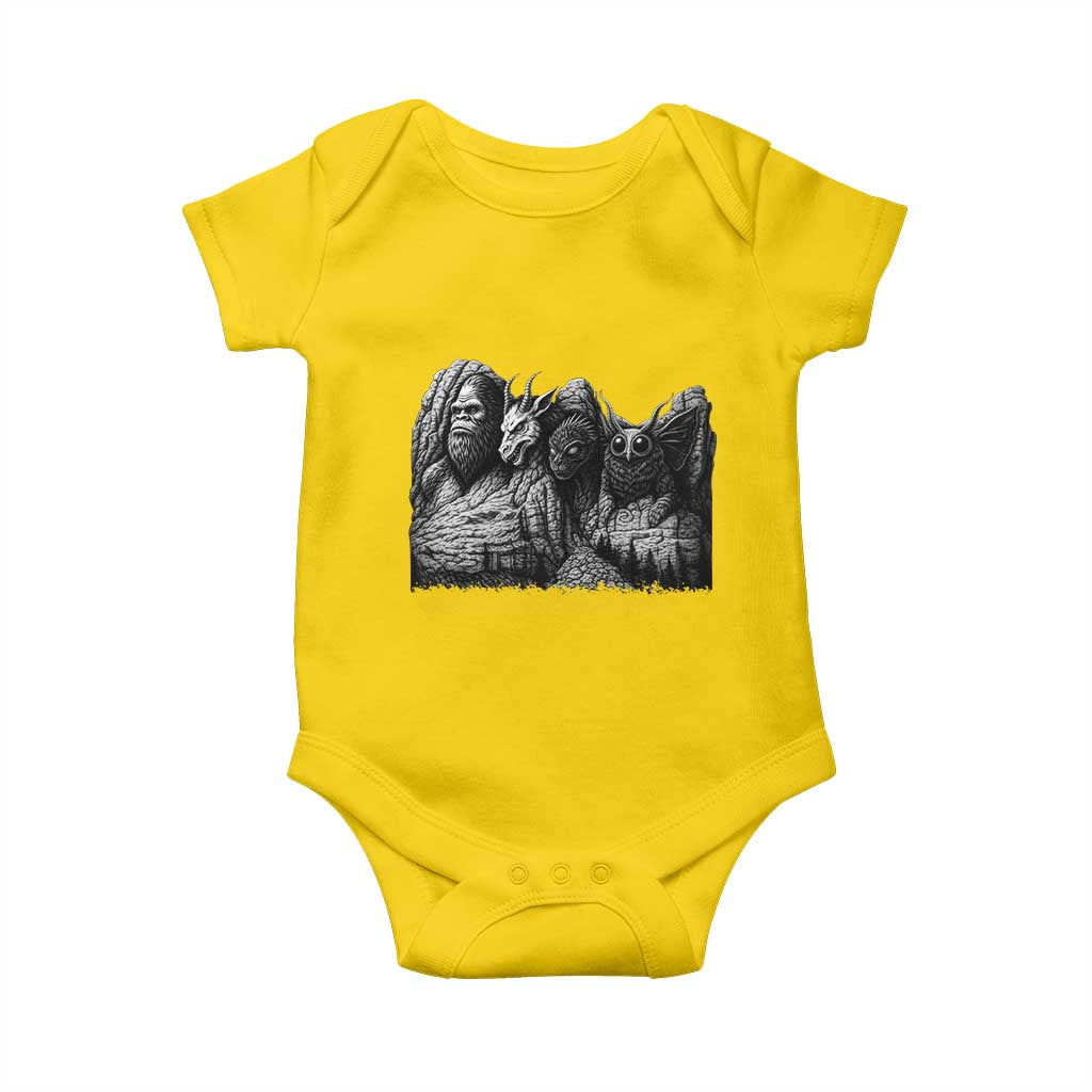 Cryptid Mount Rushmore Baby Onesie Bigfoot Mothman Jersey Devil Chupacabra TS12 Daisy Print Your Wear