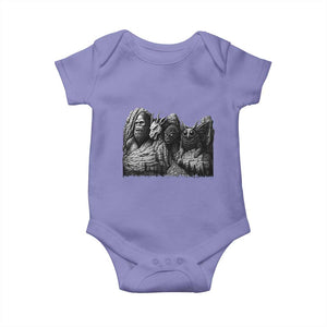 Cryptid Mount Rushmore Baby Onesie Bigfoot Mothman Jersey Devil Chupacabra TS12 Violet Print Your Wear