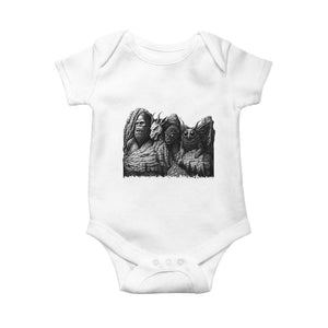 Cryptid Mount Rushmore Baby Onesie Bigfoot Mothman Jersey Devil Chupacabra TS12 White Print Your Wear