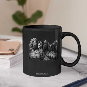 Cryptid Mount Rushmore Coffee Mug Bigfoot Mothman Jersey Devil Chupacabra TS12 Print Your Wear
