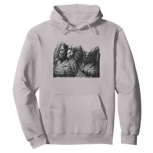 Cryptid Mount Rushmore Hoodie Bigfoot Mothman Jersey Devil Chupacabra TS12 Ice Gray Print Your Wear