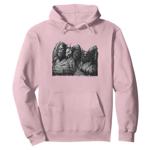 Cryptid Mount Rushmore Hoodie Bigfoot Mothman Jersey Devil Chupacabra TS12 Light Pink Print Your Wear
