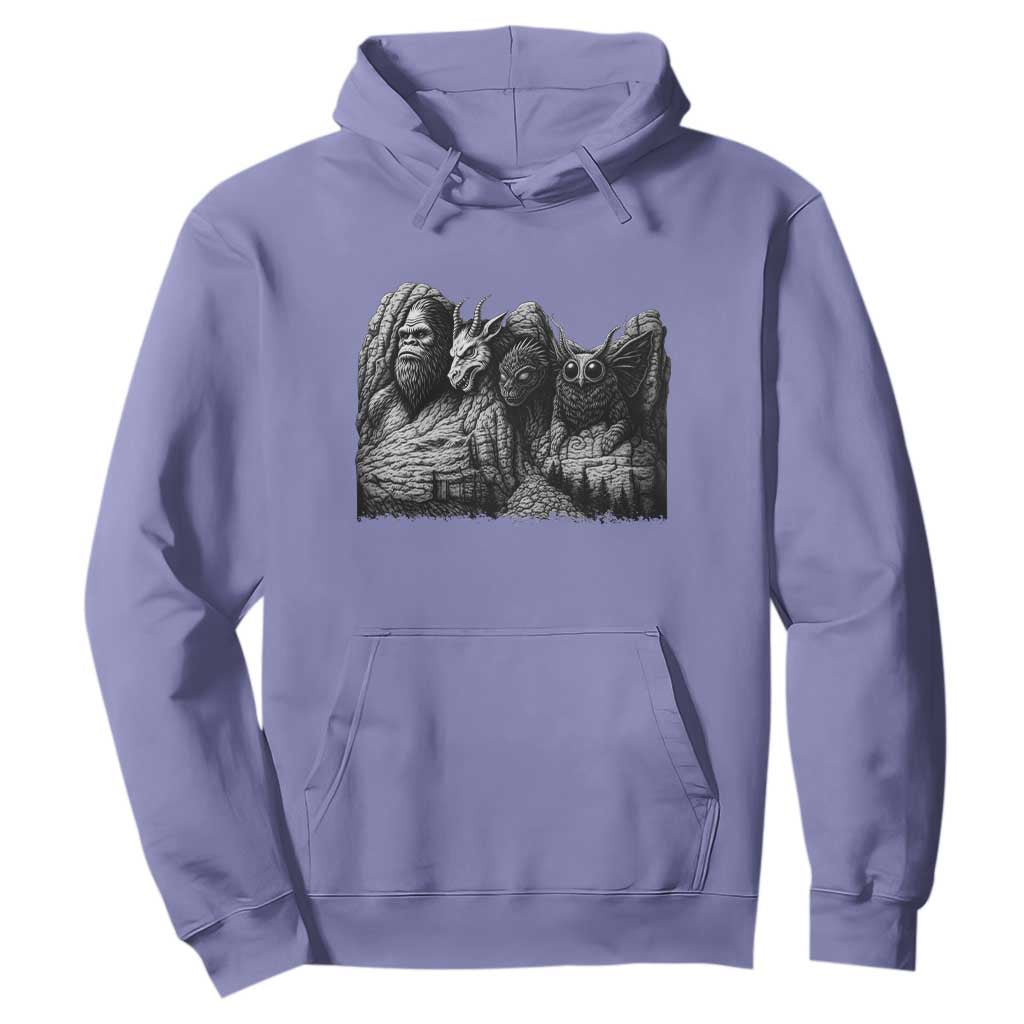 Cryptid Mount Rushmore Hoodie Bigfoot Mothman Jersey Devil Chupacabra TS12 Violet Print Your Wear