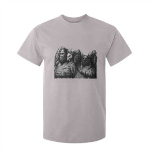Cryptid Mount Rushmore T Shirt For Kid Bigfoot Mothman Jersey Devil Chupacabra TS12 Ice Gray Print Your Wear