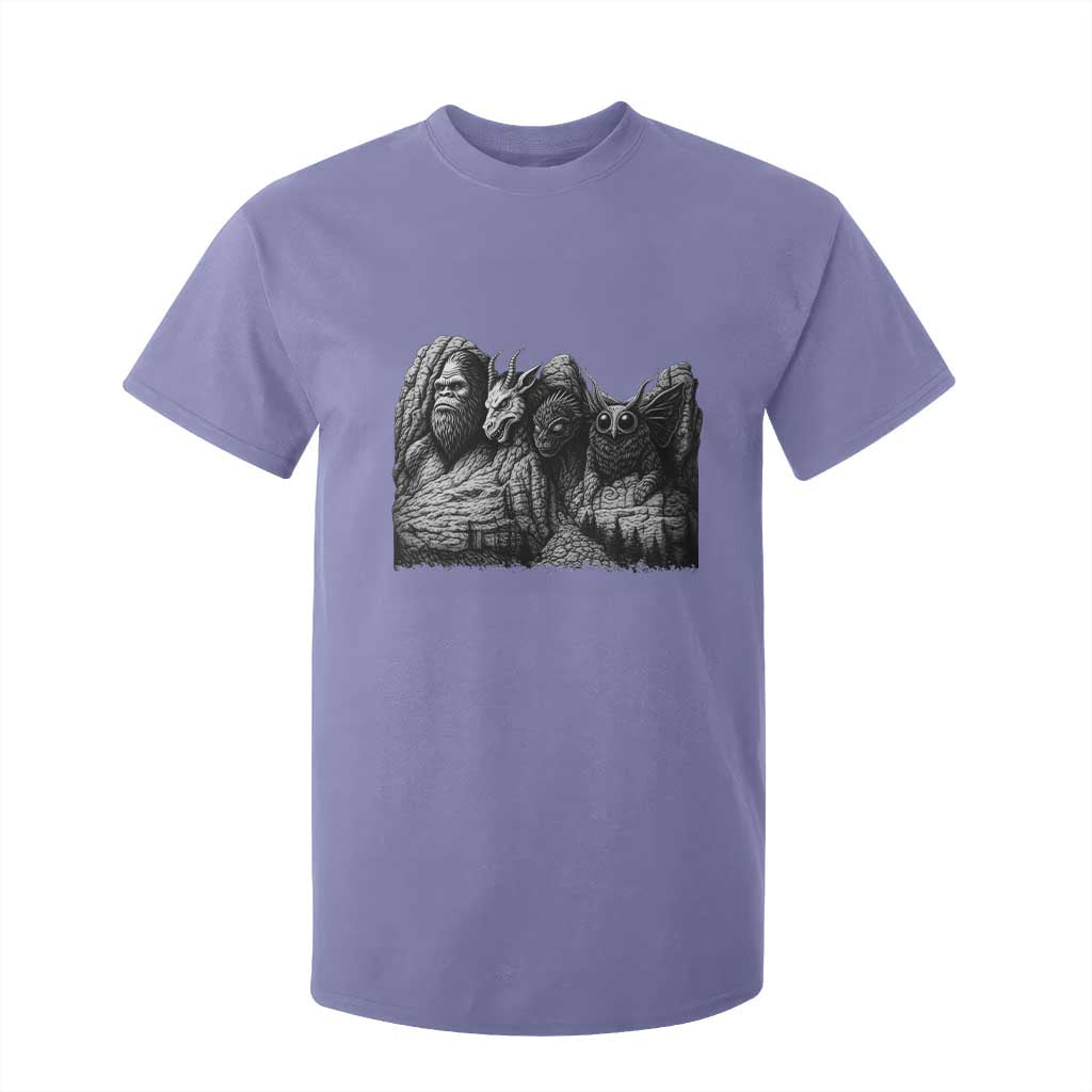 Cryptid Mount Rushmore T Shirt For Kid Bigfoot Mothman Jersey Devil Chupacabra TS12 Violet Print Your Wear